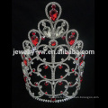 Vente en gros de mode en cristal rouge femmes tiaras couronnes